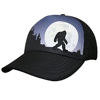 Yeti The Abominable Snowman Cryptid Series Hat- Distressed Black Snapback