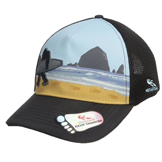 bigfoot hat beach silhouette