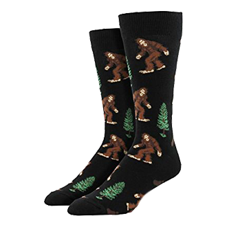 bigfoot socks black crew