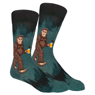 beer sasquatch socks